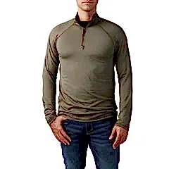 5.11 STRATOS 1/4 KISA FERMUAR SWEAT RANGER YESIL