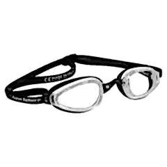 MP Michael Phelps K180  Mıcrogasket Şeffaf Cam - Beyaz/Siyah Çerçeve - Siyah Etek Yüzücü Gözlüğü