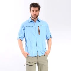 FreeCamp Florida Erkek Gömlek-MAVİ