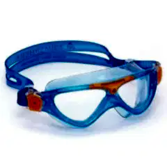Aquasphere Vista Junior Şeffaf Cam - Mavi/Turuncu Yüzücü